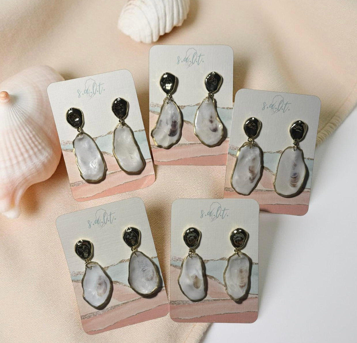 Bella Oyster Shell Drop Earrings