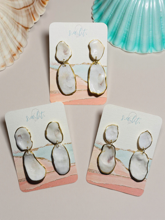 Annabelle Double Oyster Earrings