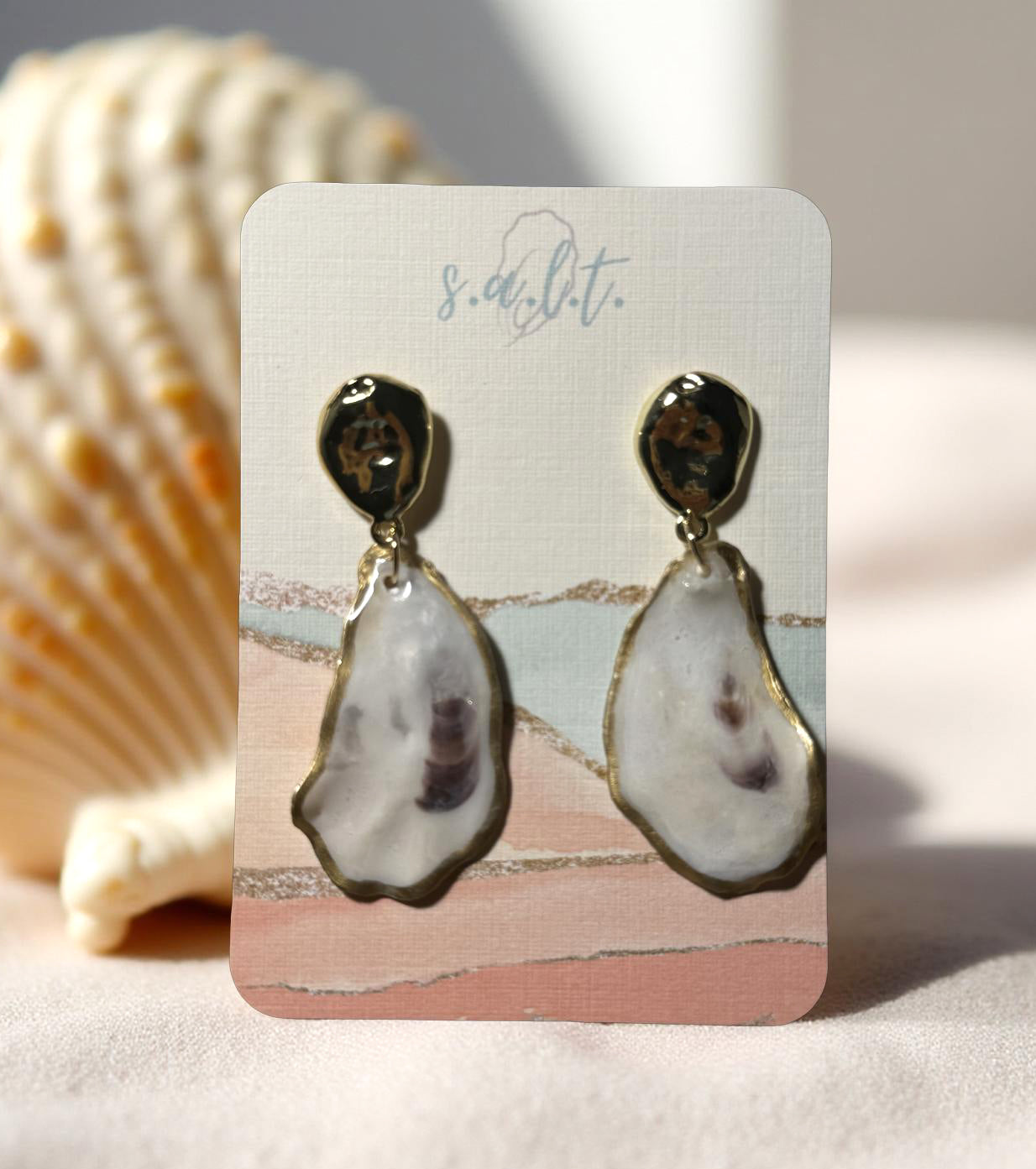 Bella Oyster Shell Drop Earrings