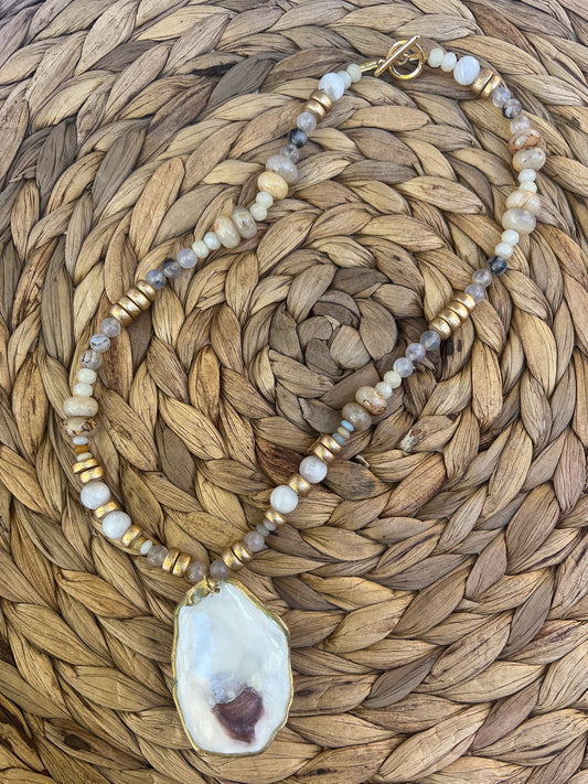 oyster shell necklace