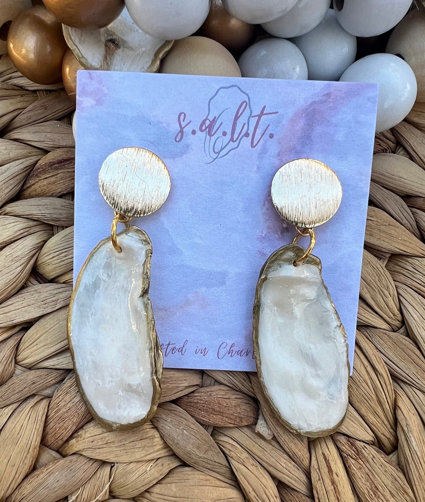 Louise Oyster Shell Hook Earrings